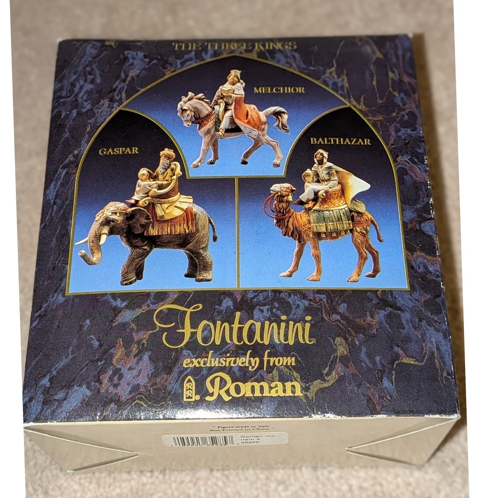 VTG Fontanini Heirloom Nativity Three Kings 5" Collection 65285 Italy 1992 NIB